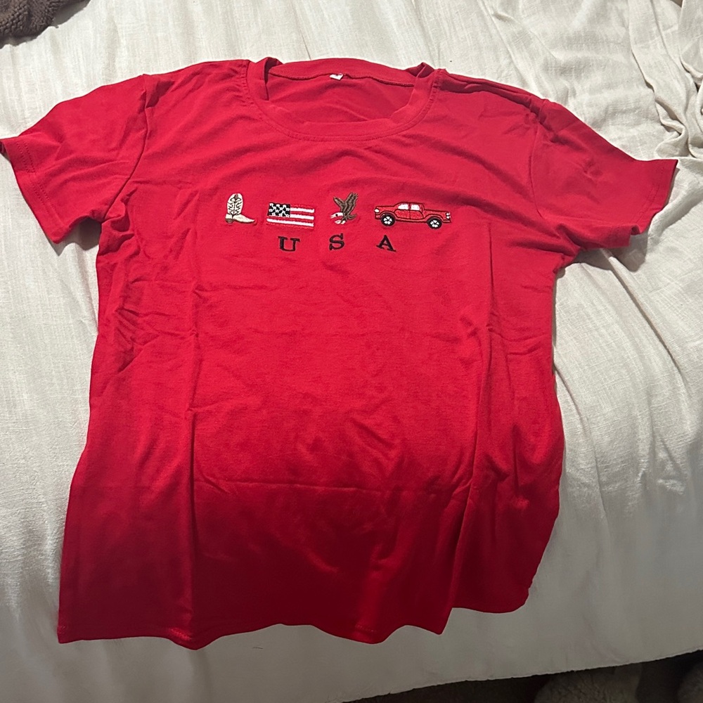 Red USA Graphic T-Shirt